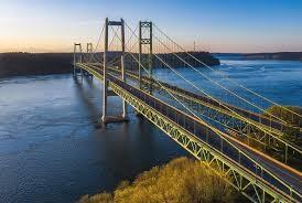 a long bridge over water