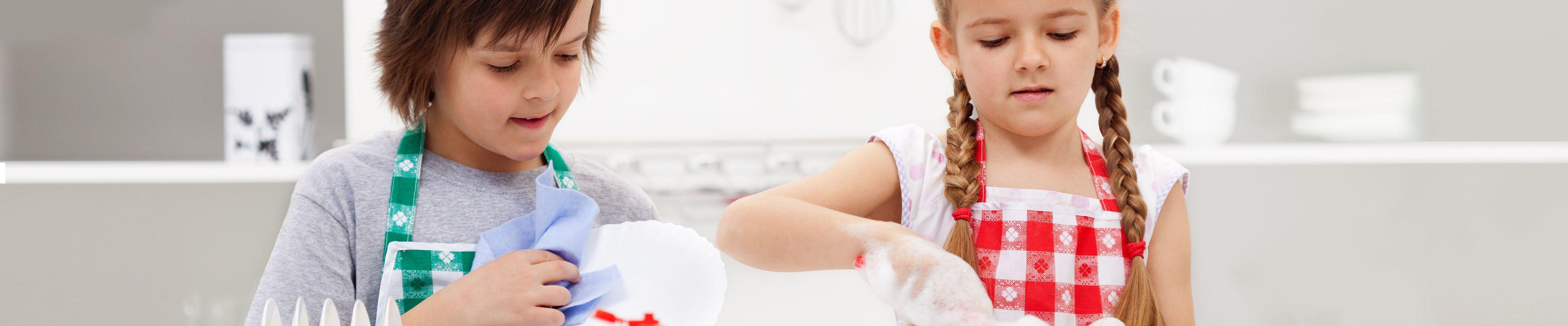 Kids helping with house chores